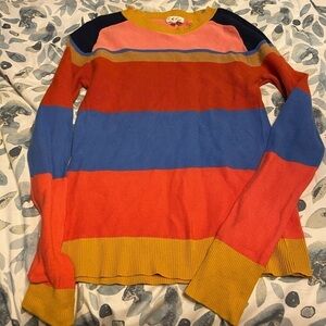On the Road Sweater retro striped size small